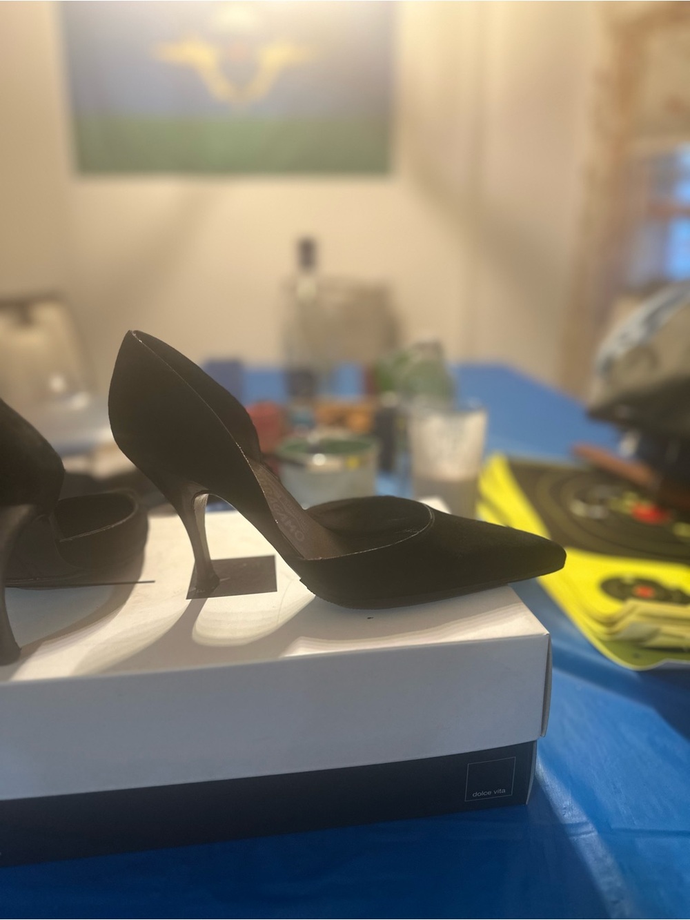 Salvatore Ferragamo Black Pointed D'Orsay Heels